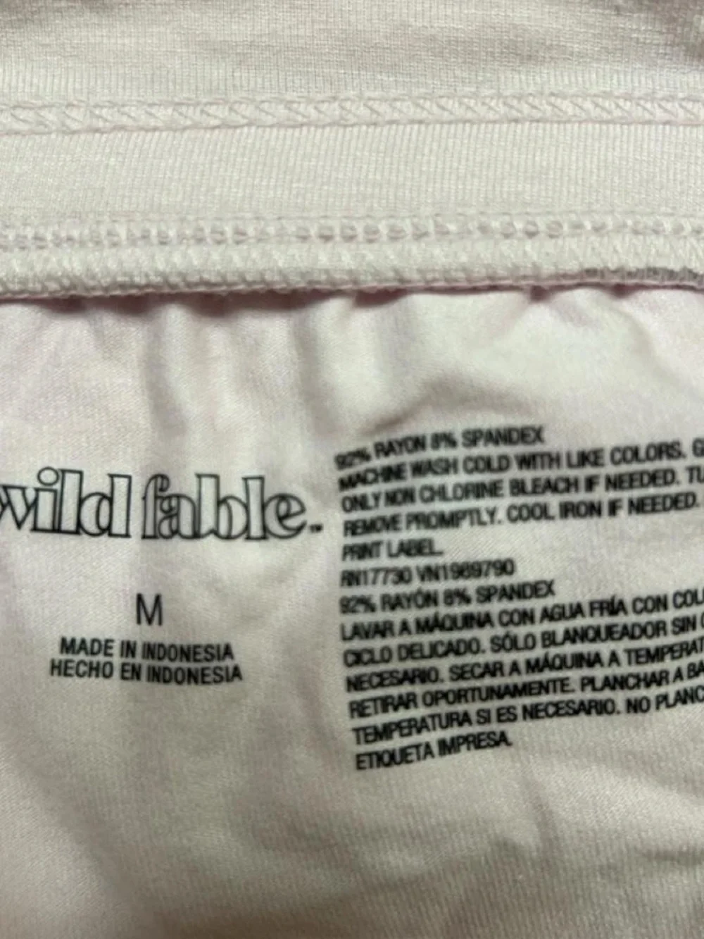 wild fable Light Pink Circle Skirt with Folded Waistband